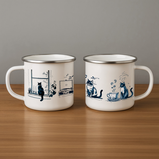 Alltag Doodles - Emaille Tasse